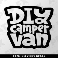 DIY Camper Van Decal | Funky Vanlife Vinyl Sticker for Builders & Adventurers